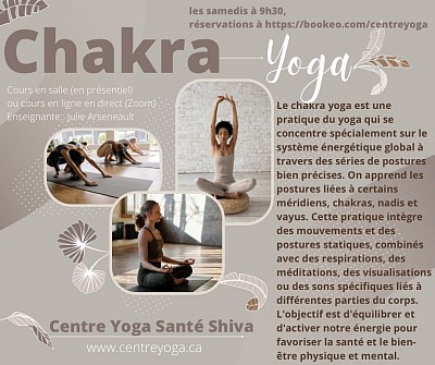 Centre Yoga Santé Shiva, Chakra- Yoga