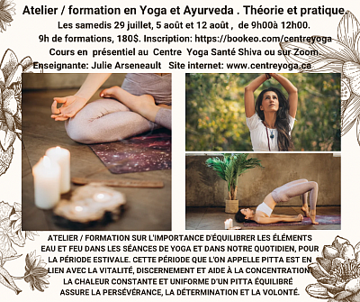 Centre Yoga Santé Shiva, ateliers/formation Ayurveda et yoga