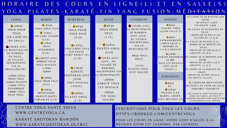 Centre Yoga Santé Shiva / Karaté Shotokan Rawdon
